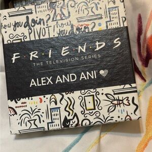 Alex and Ani Friends Charm Bracelet with Silver and Gold Beads